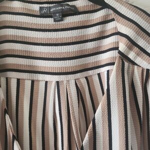 Adrianna Appell ladies striped blouse size medium